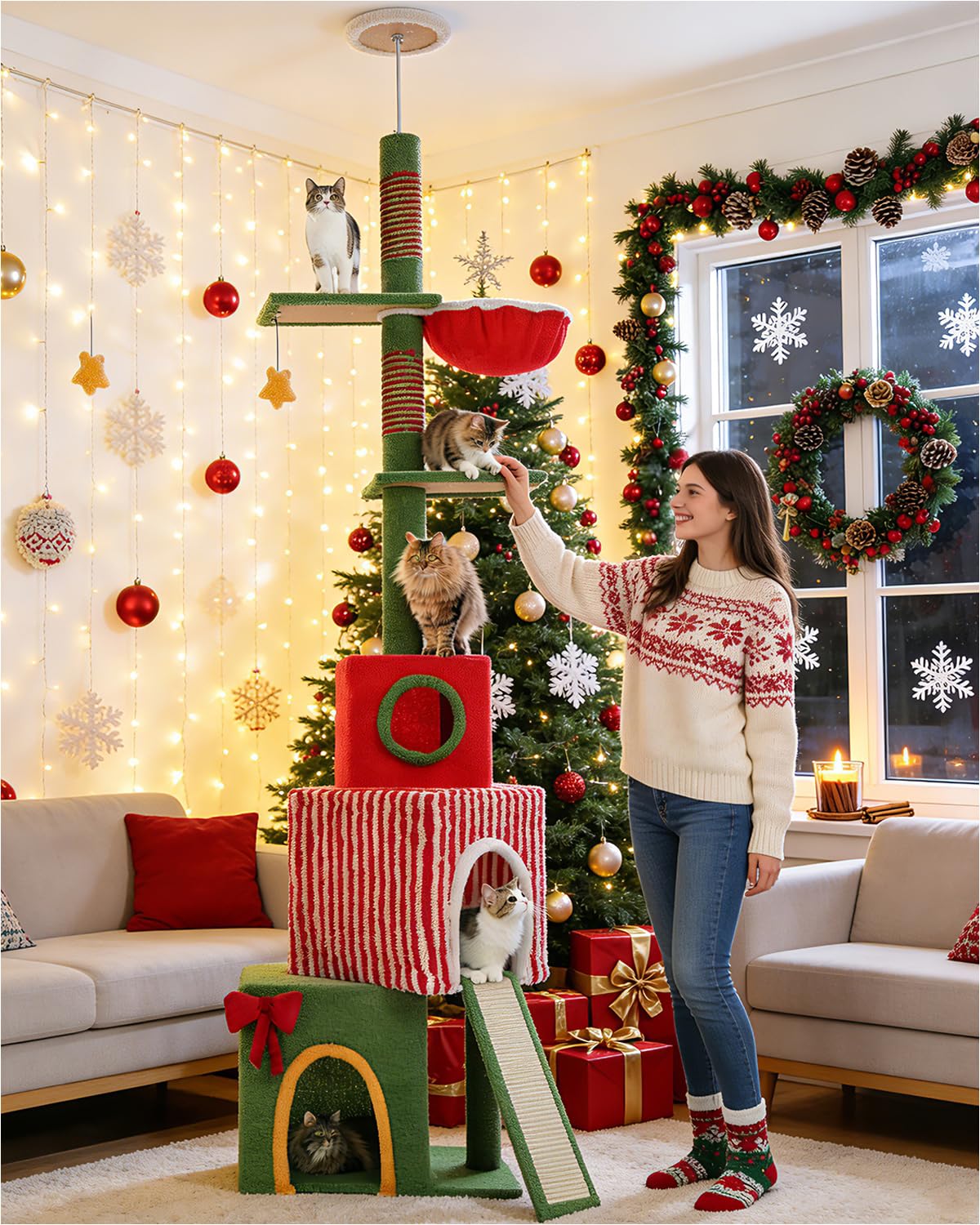 PEQULTI Floor to Ceiling Cat Tree