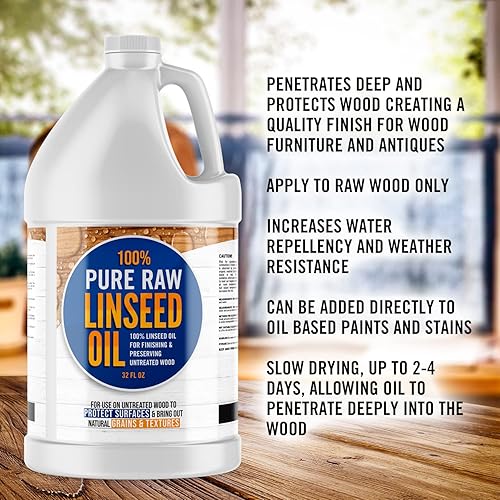 Miniatura 2 de Aceite de linaza crudo puro, 128 onzas líquidas, 1 galón
