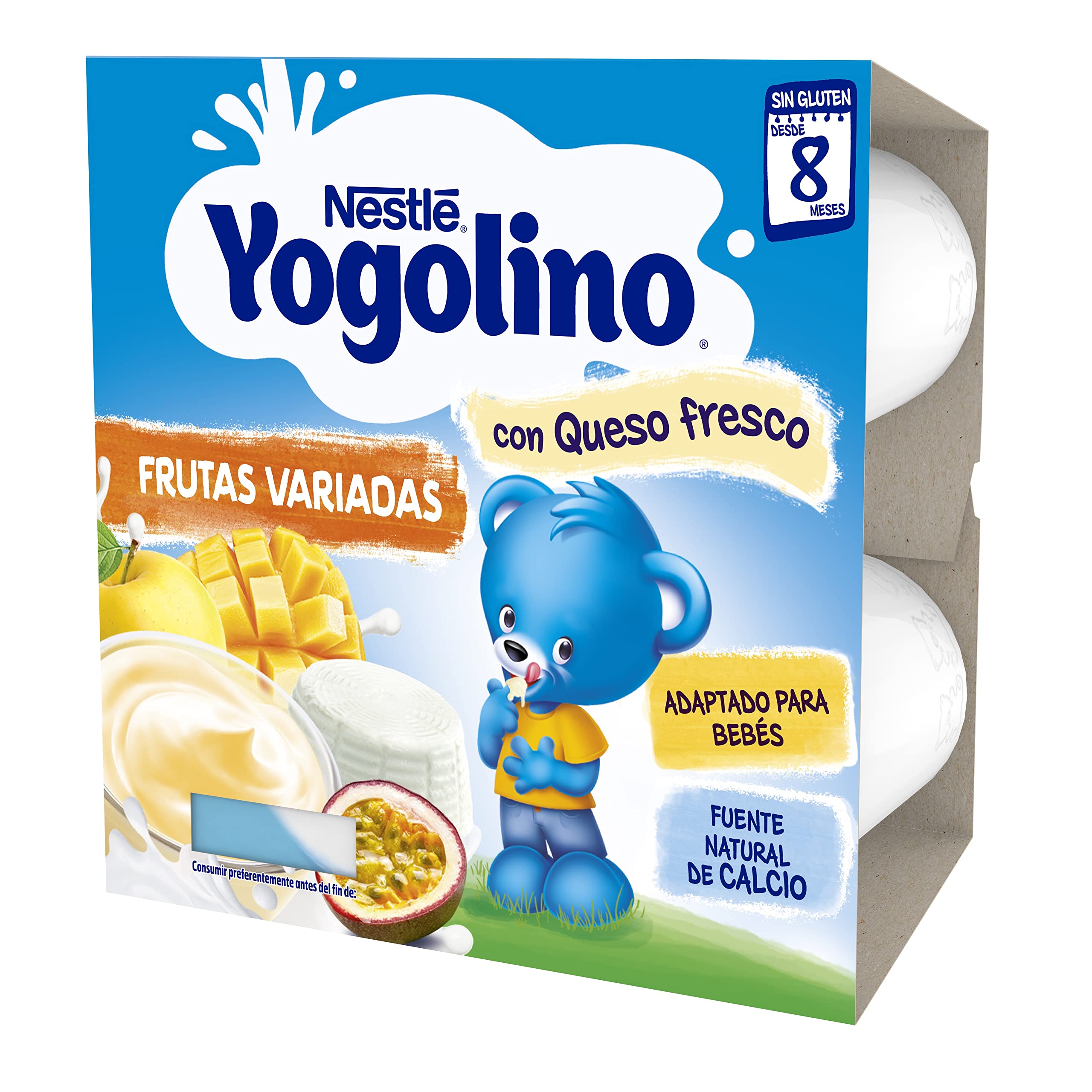 Nestlé Yogolino Petit Postre Lácteo con Frutas Variadas 8 Meses 4 x 100g