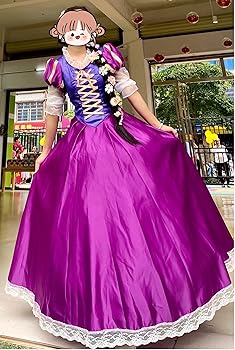 Amazon.co.jp: [株式会社豊作] ラプンツェル 髪長姫 ドレス 大人用