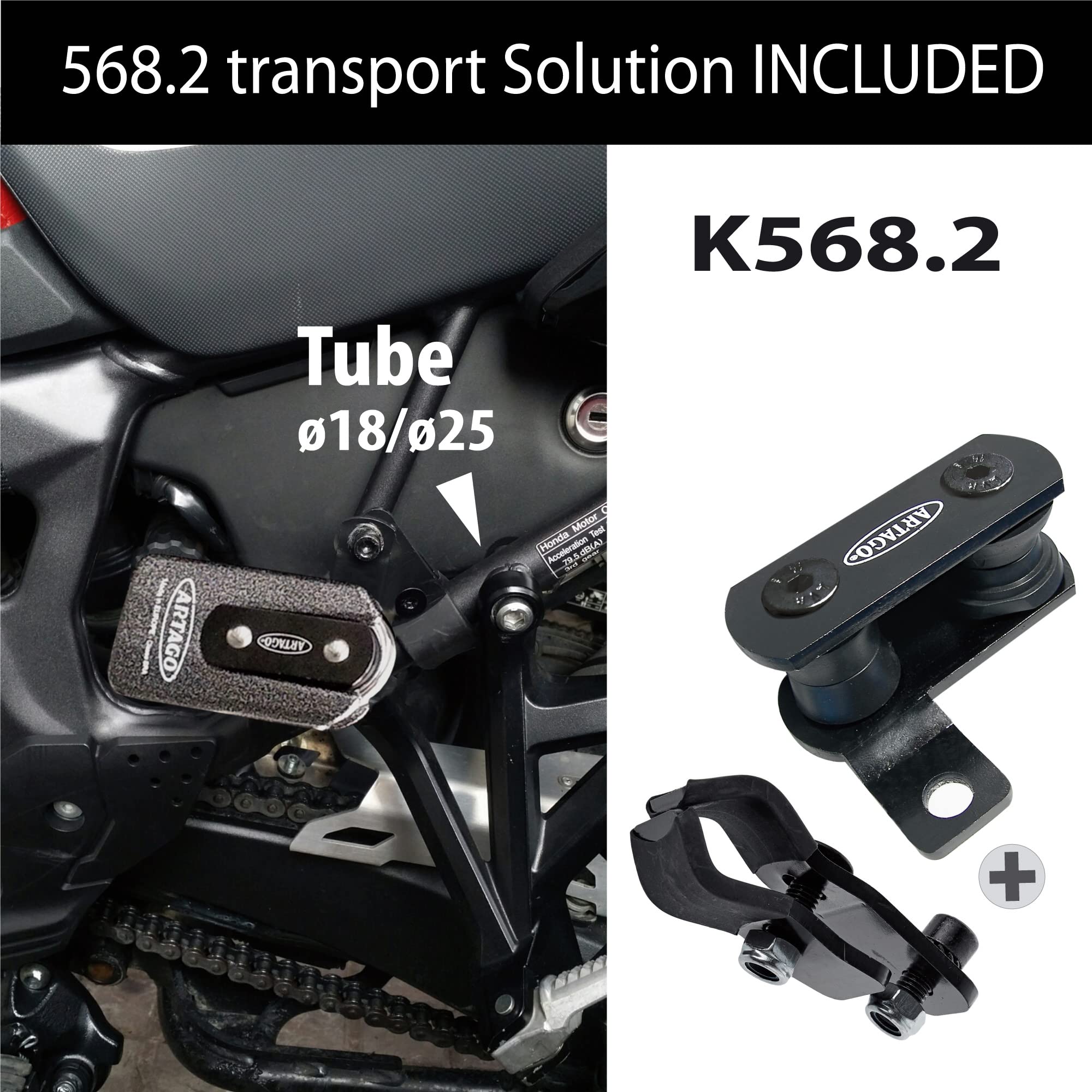 Artago 69T4 Pack Antivol Disque Haute Sécurité + Support pour Honda CRF 1000L Africa Twin, Homologué SRA, Sold Secure Gold, ART4