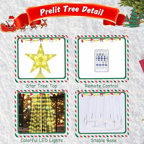 Miniatura 3 de Chonsun Árbol de Navidad blanco pequeño de acrílico con luces blancas cálidas, mini árbol de Navidad de mesa para fiestas de vacaciones, accesorios