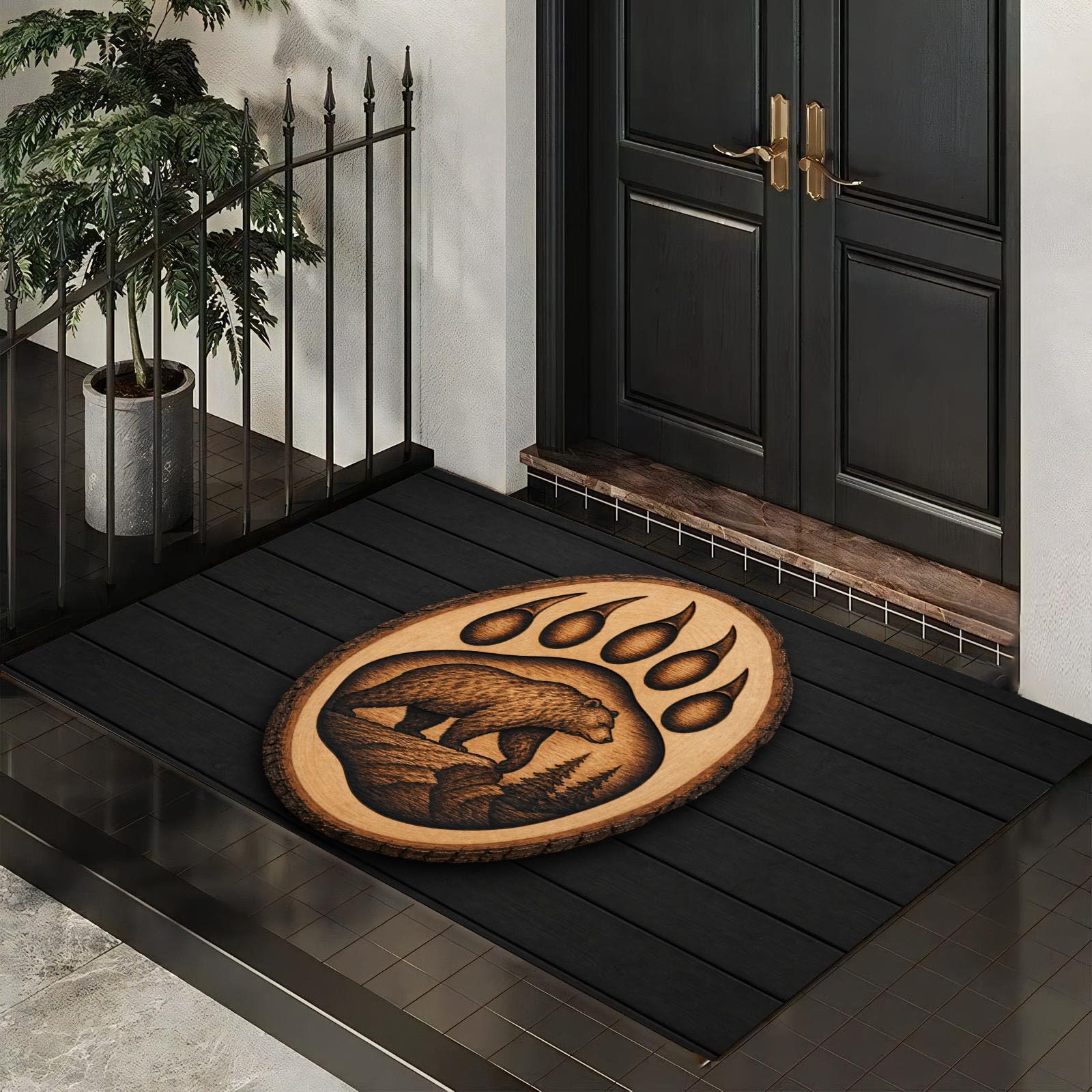 Paillasson entree fin pour couloir et maison avec animaux