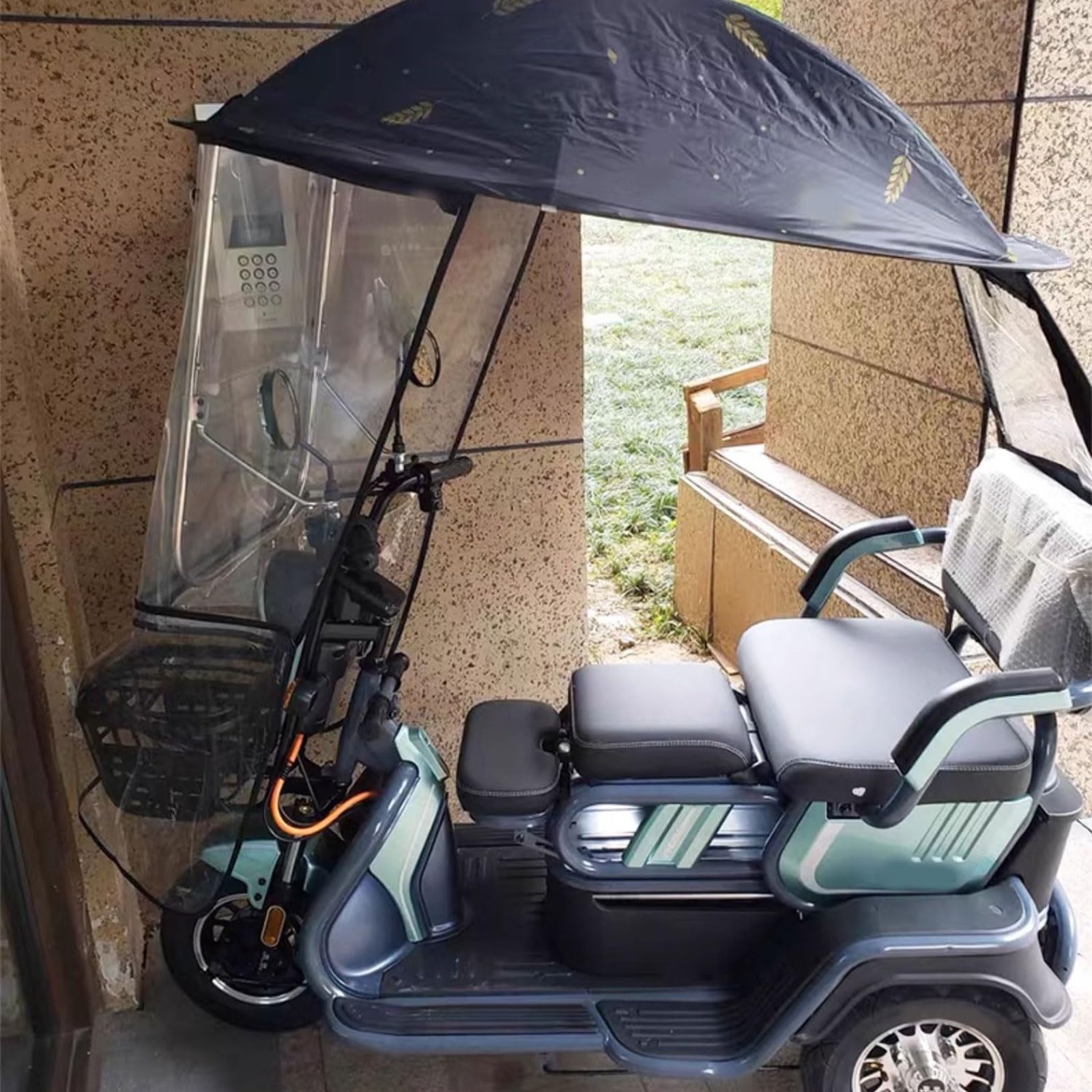 Funda para triciclo eléctrico de adulto negra e impermeable