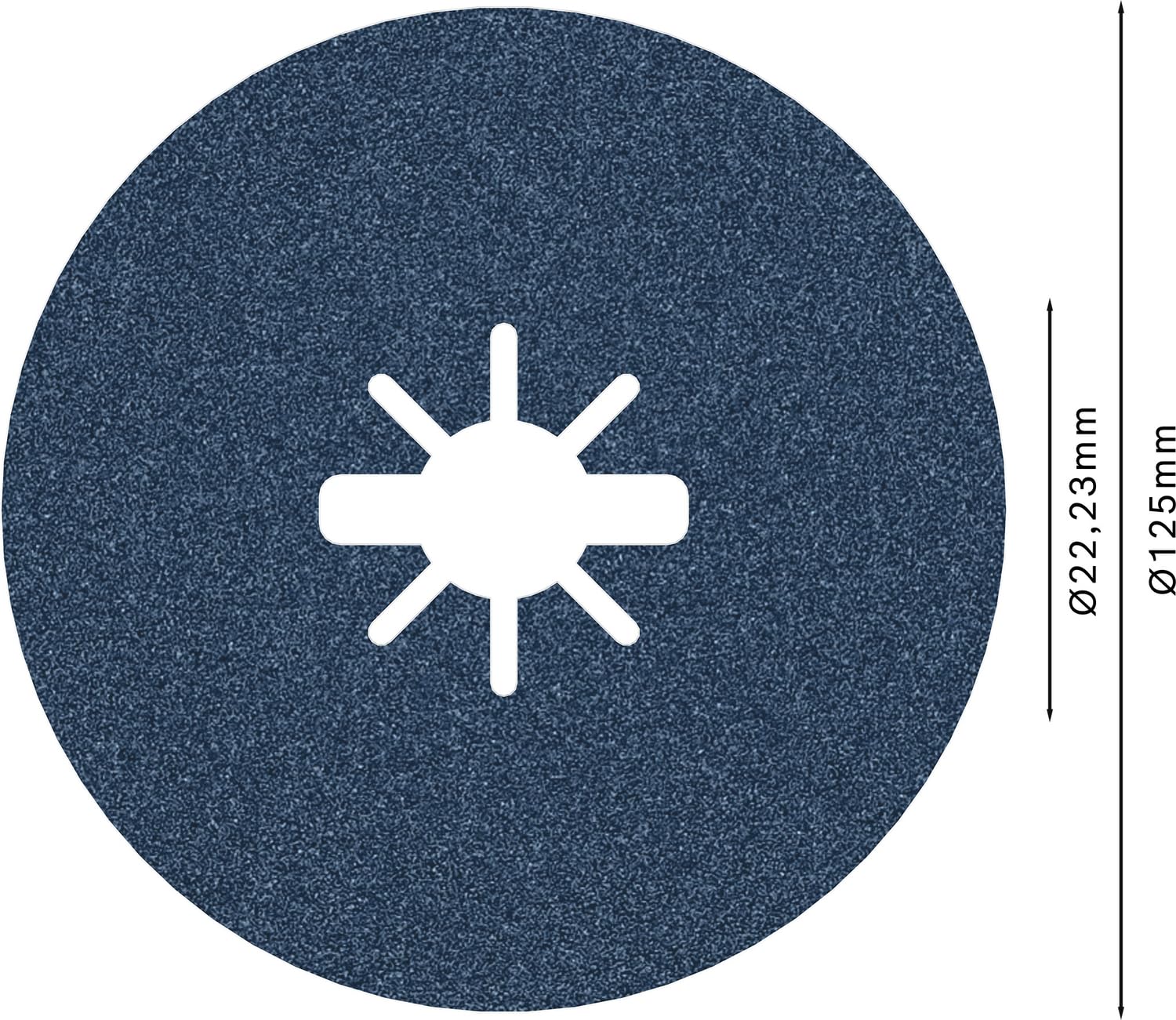 Bosch 1x Ścierna tarcza fibrowa PRO Steel R574 do mechanizmu X-Lock (do Stal, Stal, Ø 125 mm, Ziarnistość 24, Professional Akcesoria Mała szlifierka kątowa)