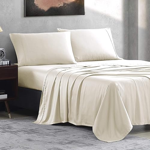 Miniatura 4 de Valeron Juego de fundas de almohada 100 % Tencel modal de satén, lujosamente suave, transpirable, refrescante de fibra de haya de haya, estándar,