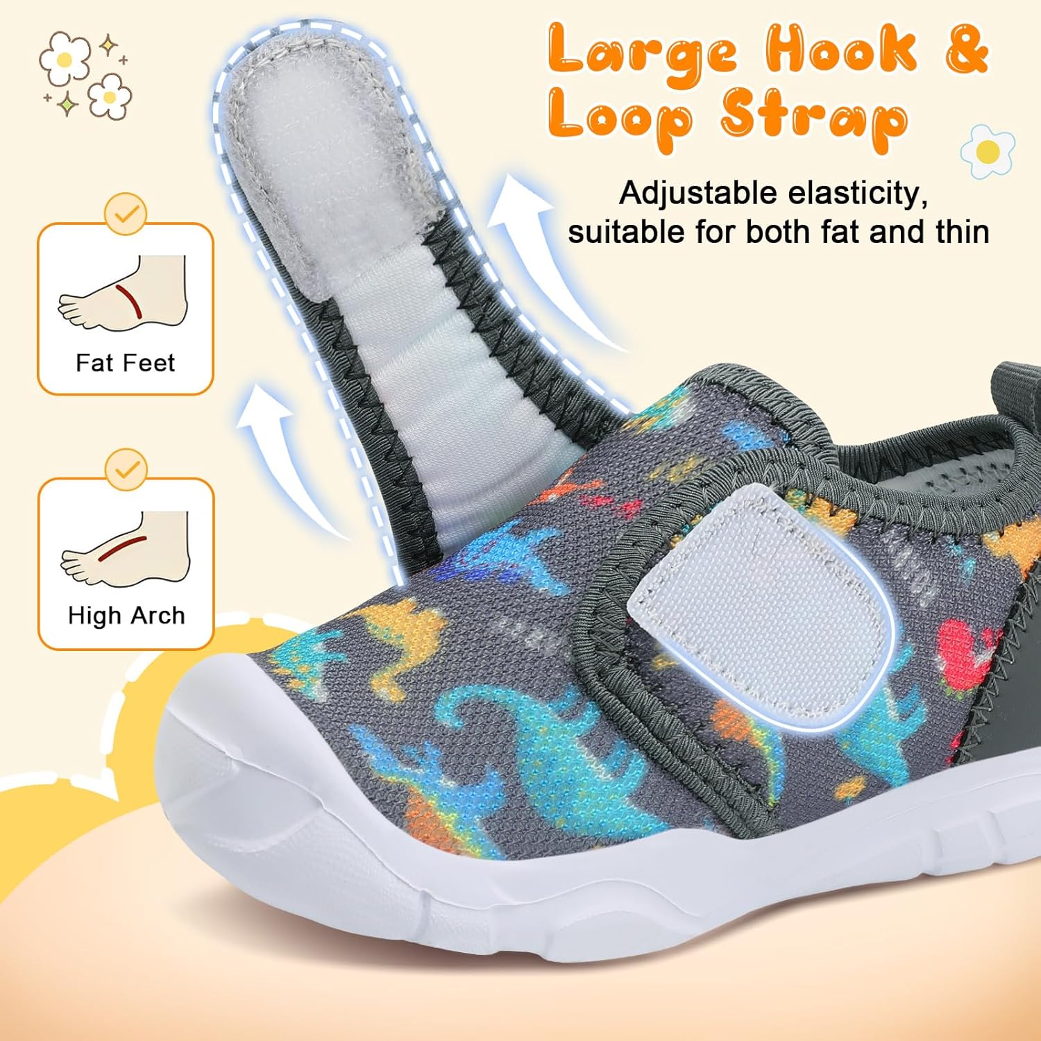 FEETCITY Toddler Shoes Boys Girls Toddler Slip On Sneakers Kids Tennis Shoes Sports Shoes Walking Shoe - Image 3