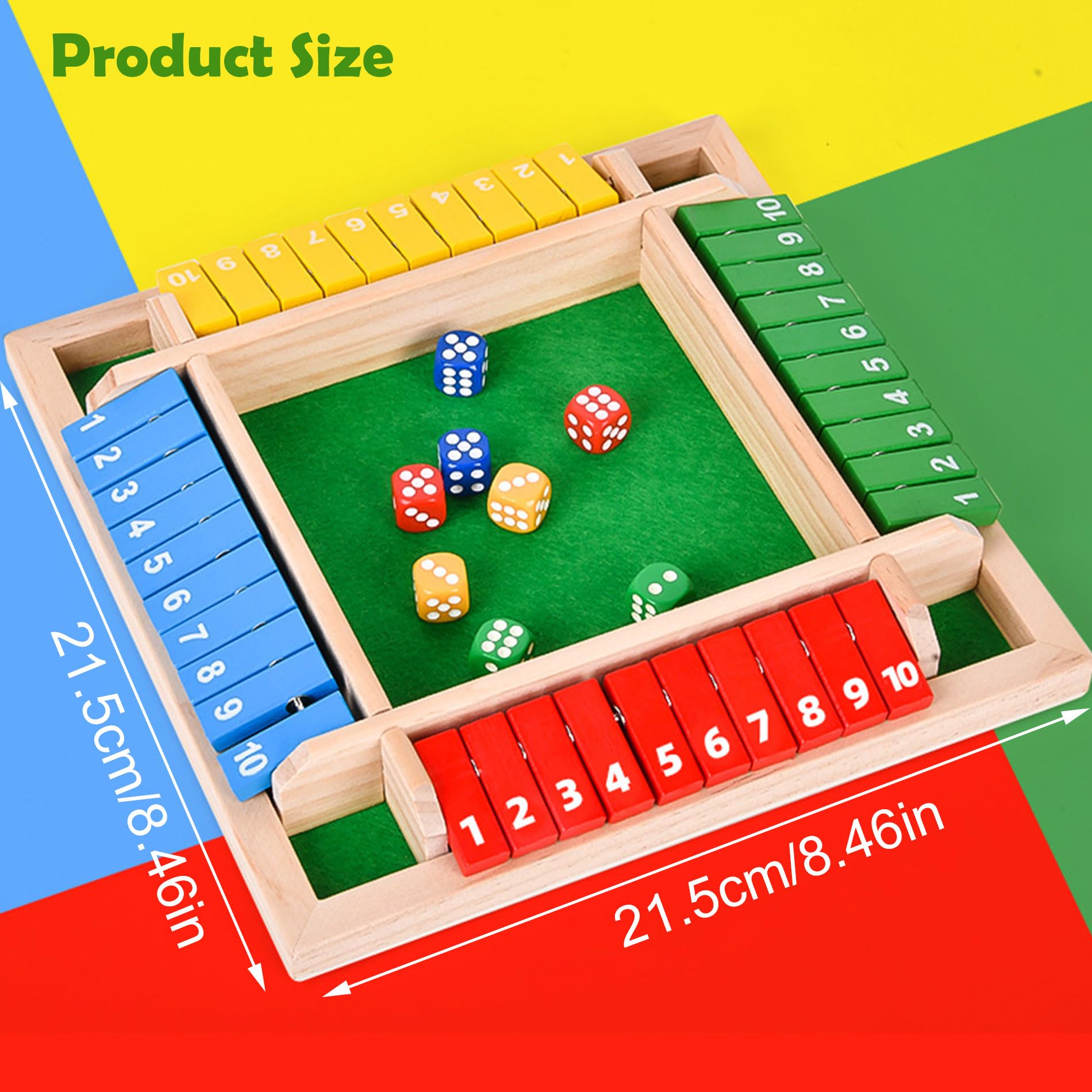 sizzlepop shut The Box, gioco da tavolo in legno, shut The Box, gioco da tavolo per 1-4 giocatori, tavolo pieghevole per casa, feste o bar