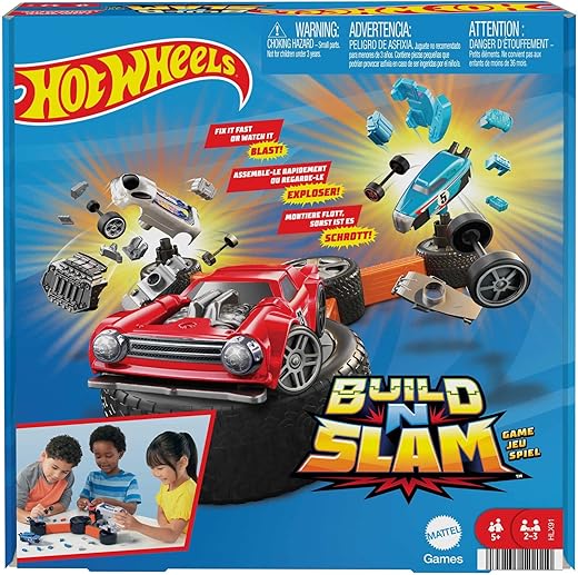 Hot Wheels – Juego de mesa Wheels Construye y Destruye Mattel Games.