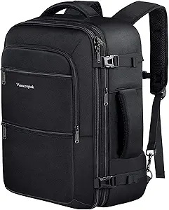 Vancropak carry-on expandable backpack 40L budget travel pick