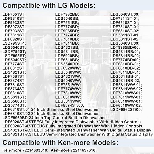 Miniatura 6 de Sikawai - 4581DD3003B - Estante inferior para lavavajillas L-G (repuesto para lavavajillas L-G) 4581DD3003C PS12075858-4 unidades