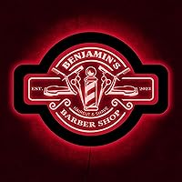Vista 1 de Letrero de neón personalizado para barbería - Letrero luminoso personalizado para barbería