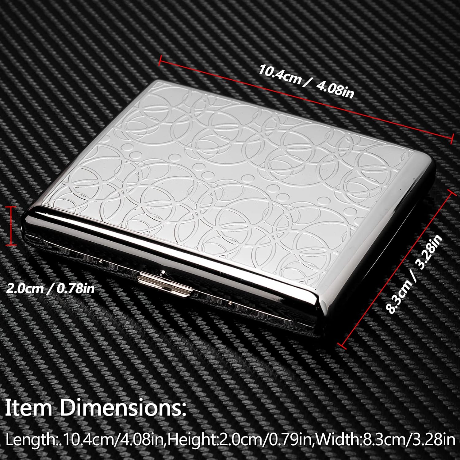 Goshentech Retro case, Metal Plated Silver,20 Capacity for 100mm Double Sided Spring Clip Open Pocket Holder (Silver)