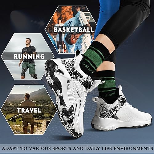 Miniatura 6 de CJSPORX - Tenis de baloncesto para hombre, transpirables, antideslizantes, para correr