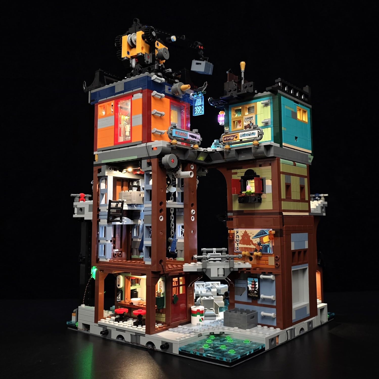 LightGo LED Kit for Lego 71837 NINJAGO City Workshops Training Center | Lighting Only-Bricks Set Not Included (Remote Version)