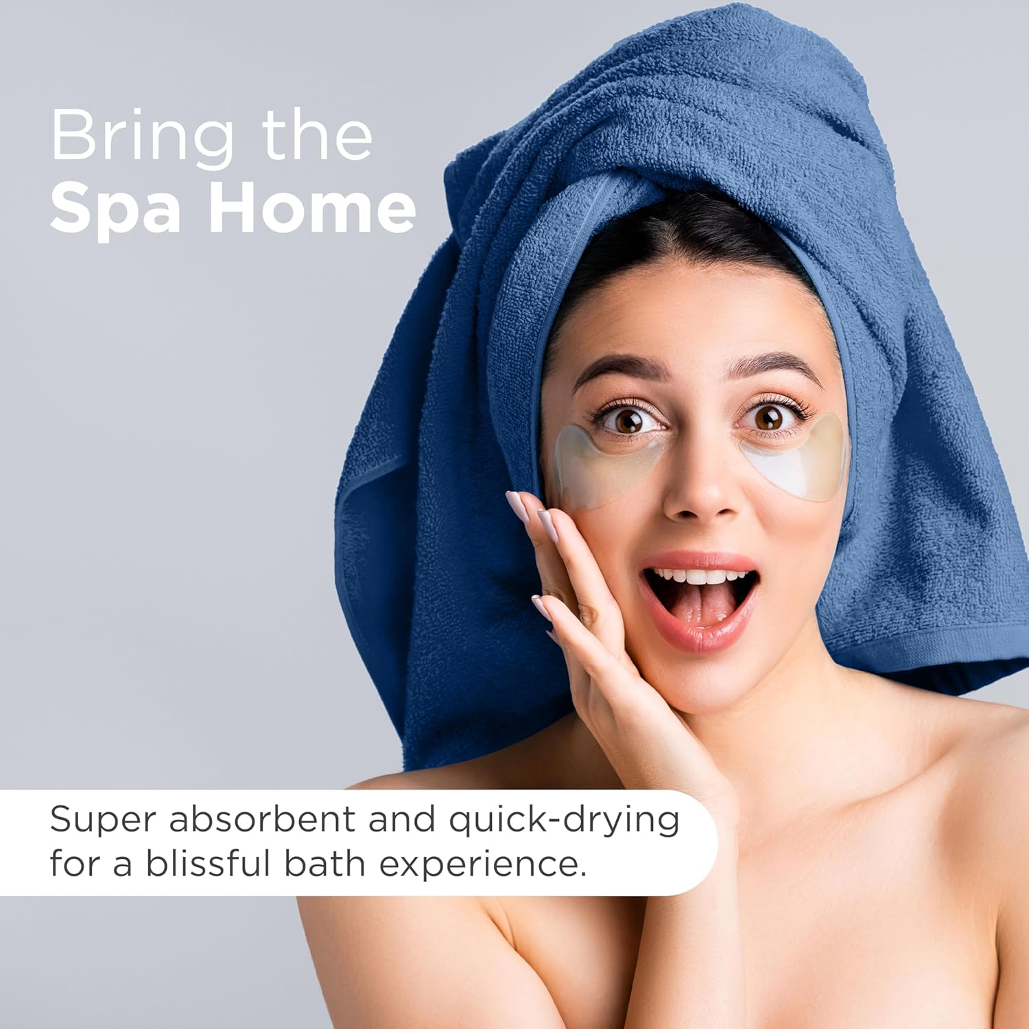 Martex Easy Living Everyday 6-Piece Bathroom Towel Set – 2 Bath Towels, 2 Hand Towels, 2 Wash Cloths – 100% Cotton – Soft & Quick-Dry Towels - Blue - Image 5