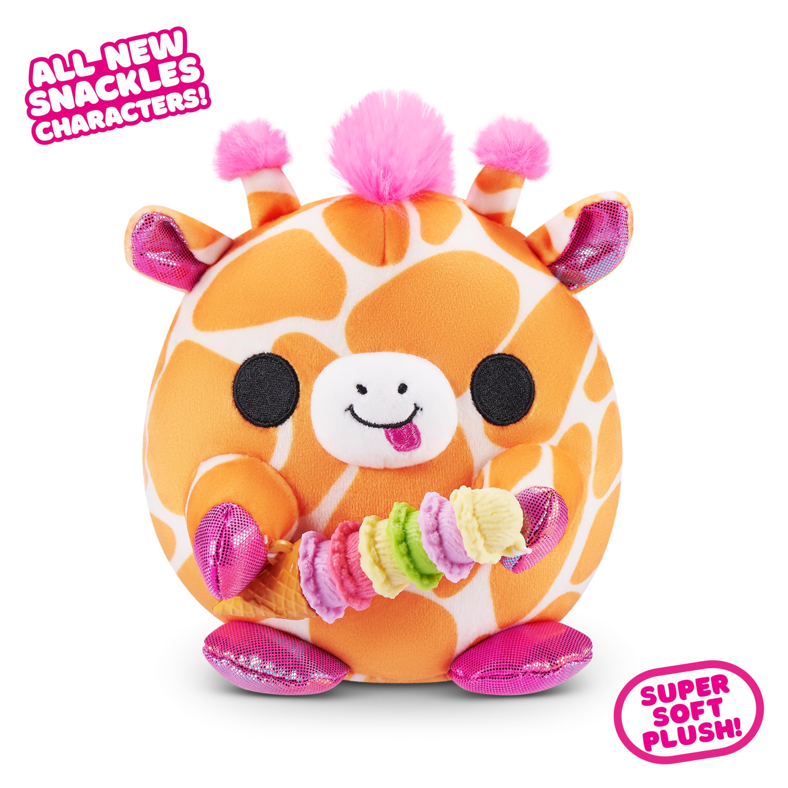 Snackles, peluche Serie 1 non da 13 cm di ZURU, peluche con accessorio snack (assortimento casuale)