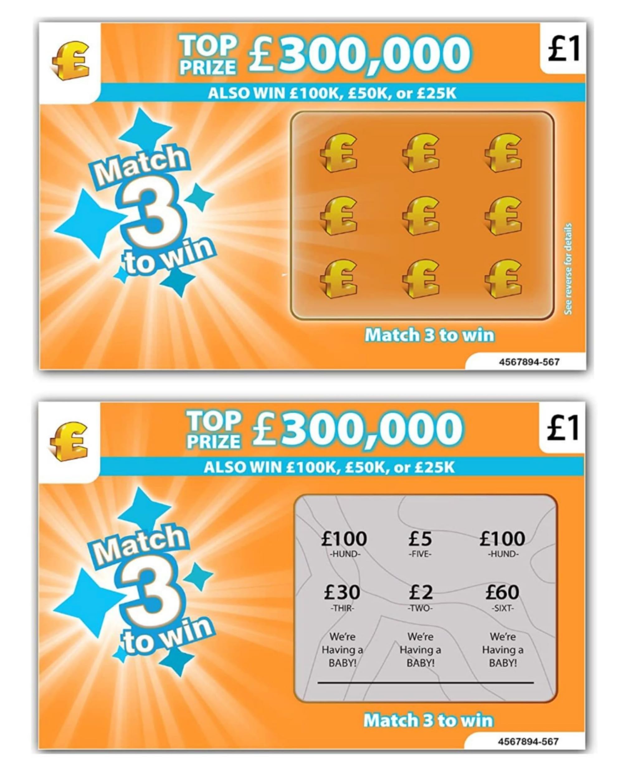 6 Pack Premium Pregnancy Announcement Scratch Off Cards | Baby Announcement Ideas Fake Lottery Scratchers Replicas | Surprise Grandma or Big Sister Card | Reveal Fabulous Baby News In a Memorable Way