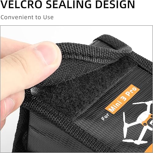 Miniatura 5 de Anbee Lipo - Bolsa de seguridad para batería, bolsa de almacenamiento de seguridad ignífuga compatible con DJI Mini 3/3 Pro RC Drone (pequeña, para