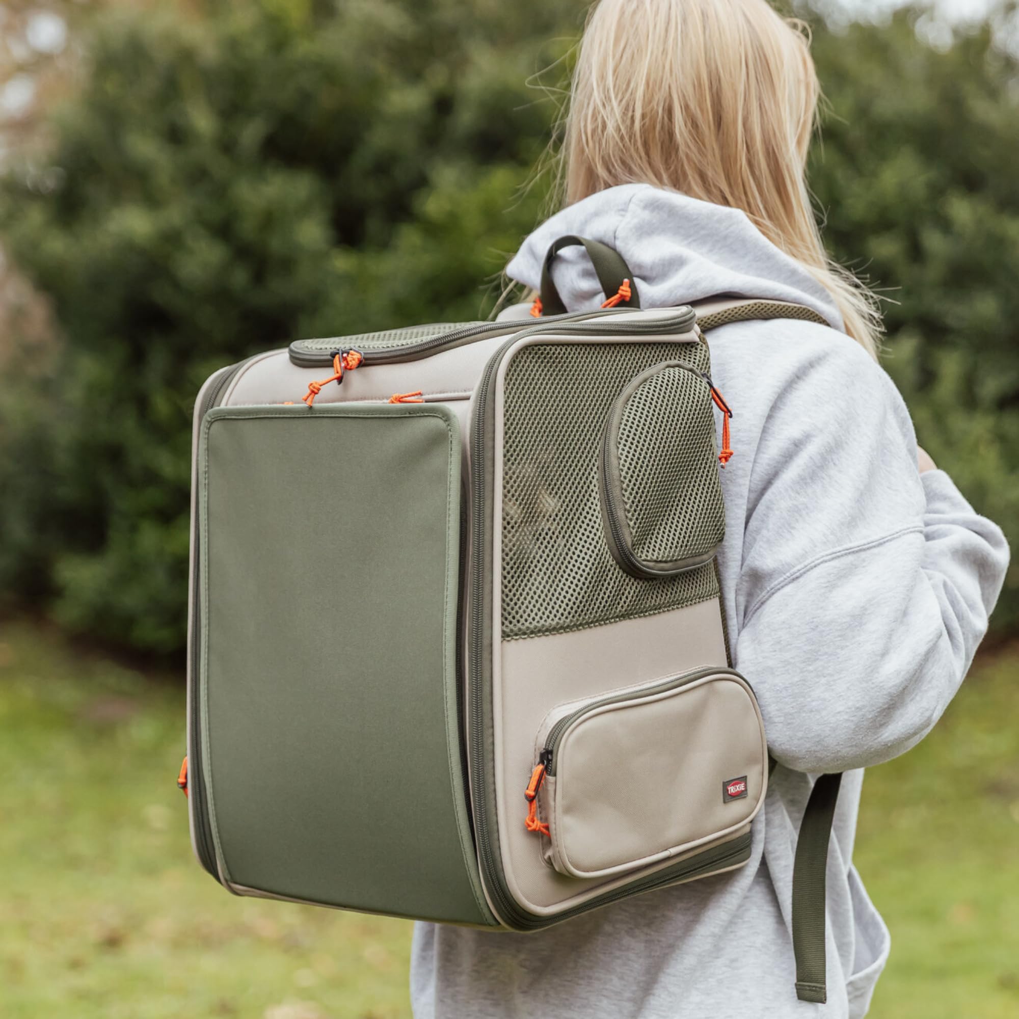 TRIXIE Hunde Rucksack Rocco - beige/olivgrün