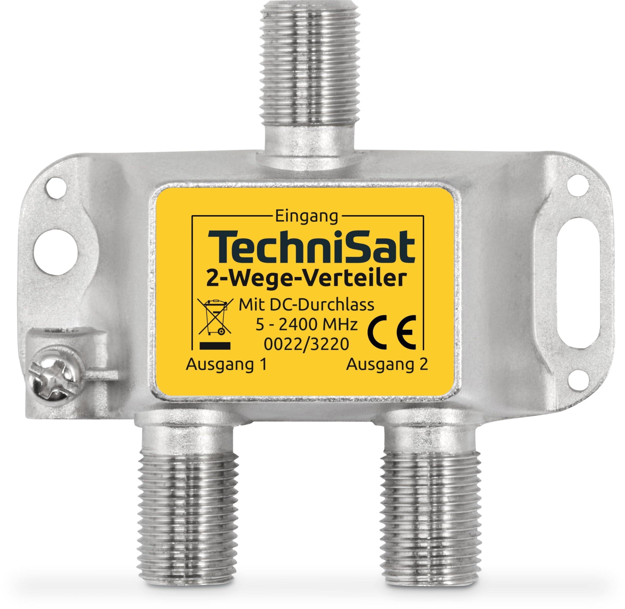 Technisat 0022/3220 2-drożny rozdzielacz, srebrny