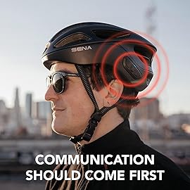 Sena R1 Smart Cycling Helmet (Ice Blue, Medium)