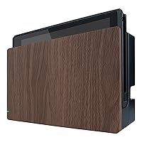 Vista 6 de eXtremeRate Custom Soft Touch Grip Faceplate for Nintendo Switch Dock, Wood Grain Patterned DIY Replacement Housing Shell for Nintendo Switch Dock