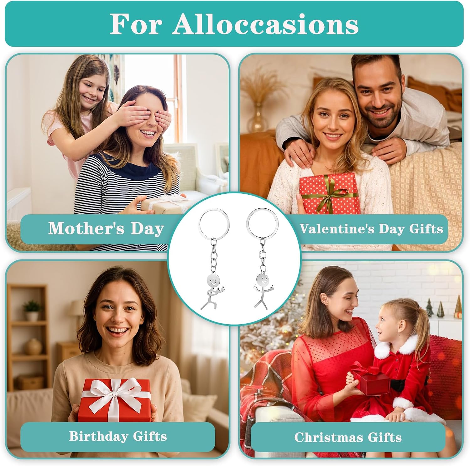 Ouligay 2PCS Matching Keychains Funny Keychain for Women Middle Finger Keyring,Stainless Steel Fun Keychains,Cool Gifts for Men Personalized Distance Friendship Gifts for Couple Friends Brothers