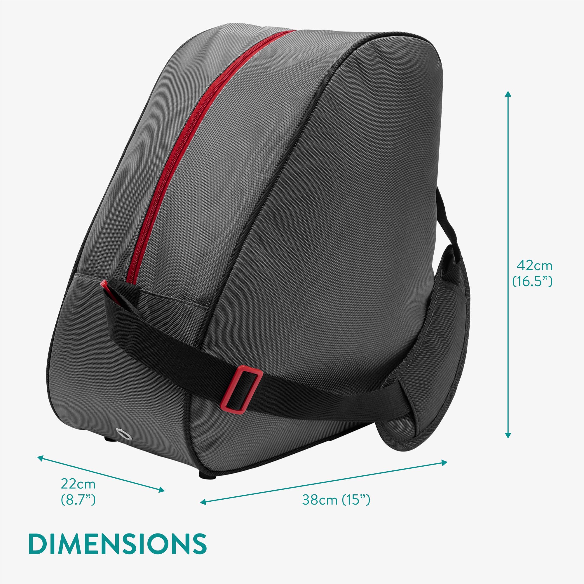 Navaris Bolsa para Botas de Esquí - Funda con Cremallera y Correa para el Hombro