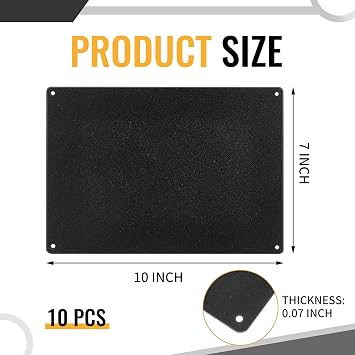 Suzile 10 Pcs 7x10 Blank PP Signs, DIY Crafting, Painting, Vinyl, Safety, Parking Lot or Outdoor Signage