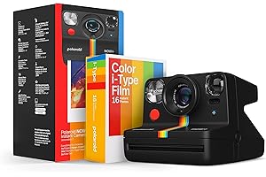 Polaroid Now+ Instant Camera (Black), Bundle with 16-Photo Film Pack-