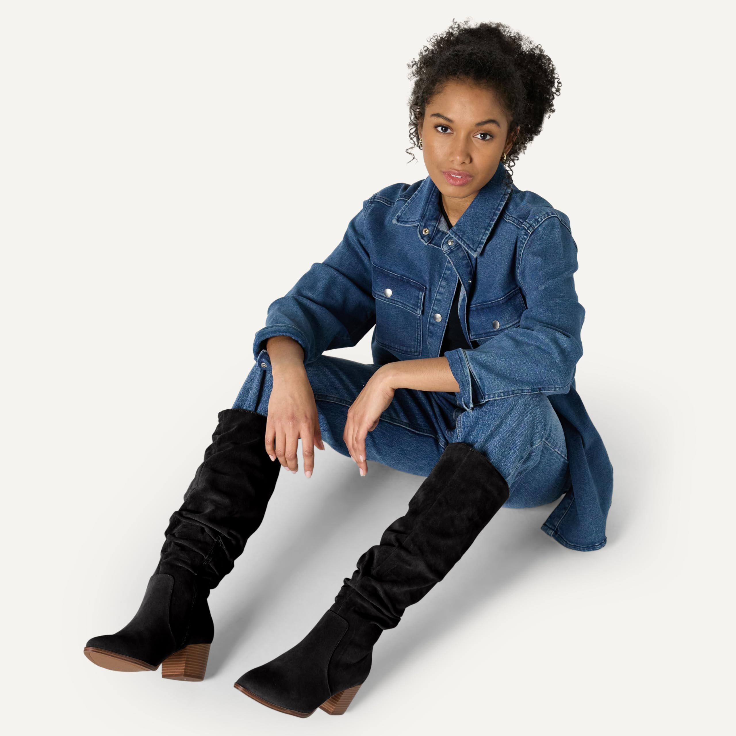 Amazon Essentials Donna Stivali Alti Con Tacco A Blocco