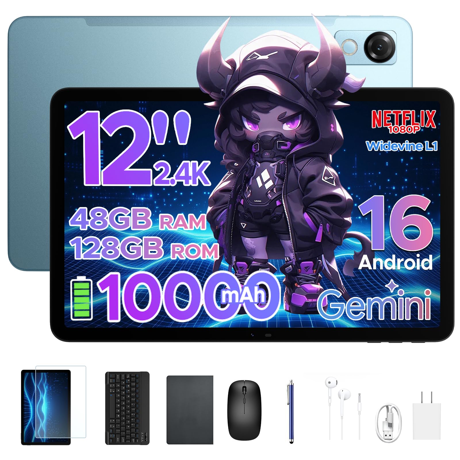 pnnky217 12インチ Android16タブレット 48GB+25 Amazon.co.jp: 【2026新登場 Android16 タブレット 12インチ】P12