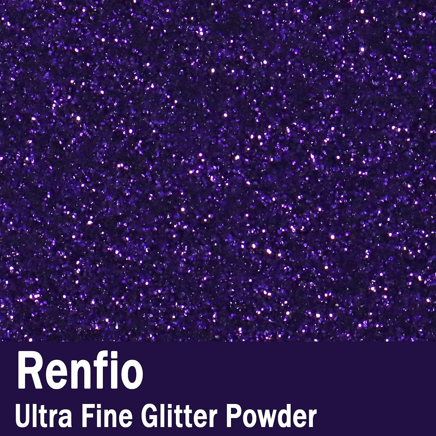 Renfio Purple Glitter, 2.11 Oz/60g Fine Glitter, Glitter for Crafts, 1/128" Halloween Glitter, PET Flake Crafts Sequins Epoxy Chips Flakes for Halloween Decorations, Resin, Roses, Bats - Violet