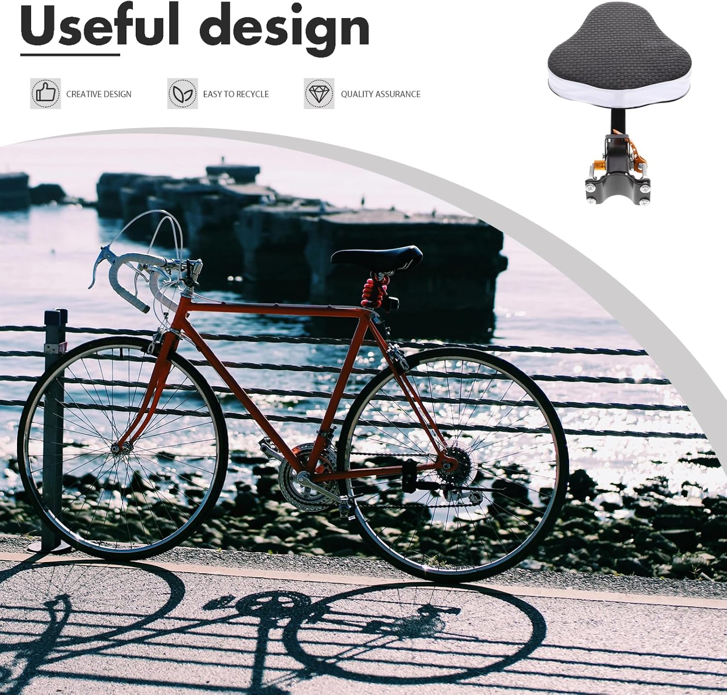 Happyyami Versatile Front-Mounted Bike Seat for Toddlers Boy Girl Seat Accessory for Mountain Bikes Promotes Parent-boy Girl Interaction Easy to Install and Design