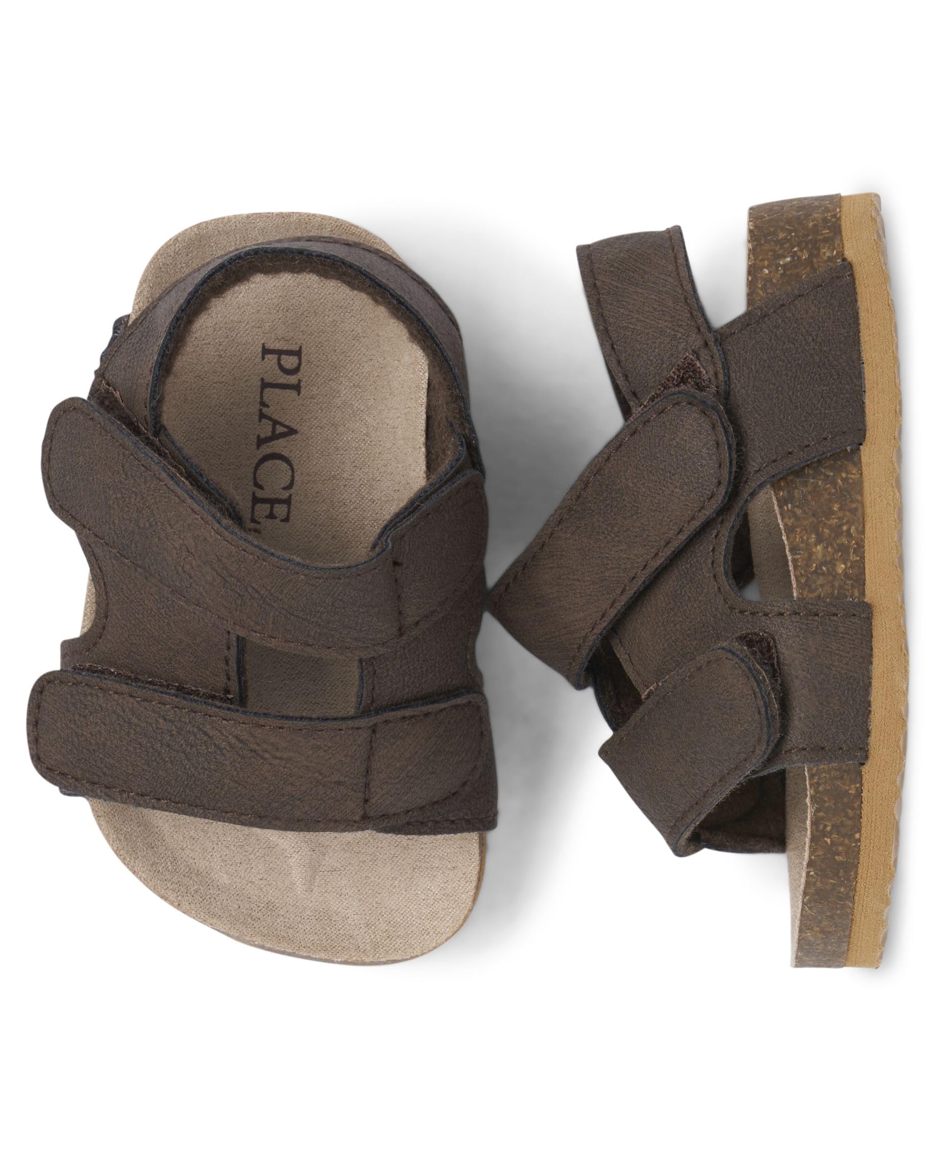 The Children's Place Baby Boys Sandal, Brown, 3-6 Infant US