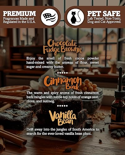 Miniatura 3 de Paquete variado de cera de panadería para derretir  Brownie de chocolate dulce de azúcar, vainilla, corteza de canela  Fórmula 117  3 barras