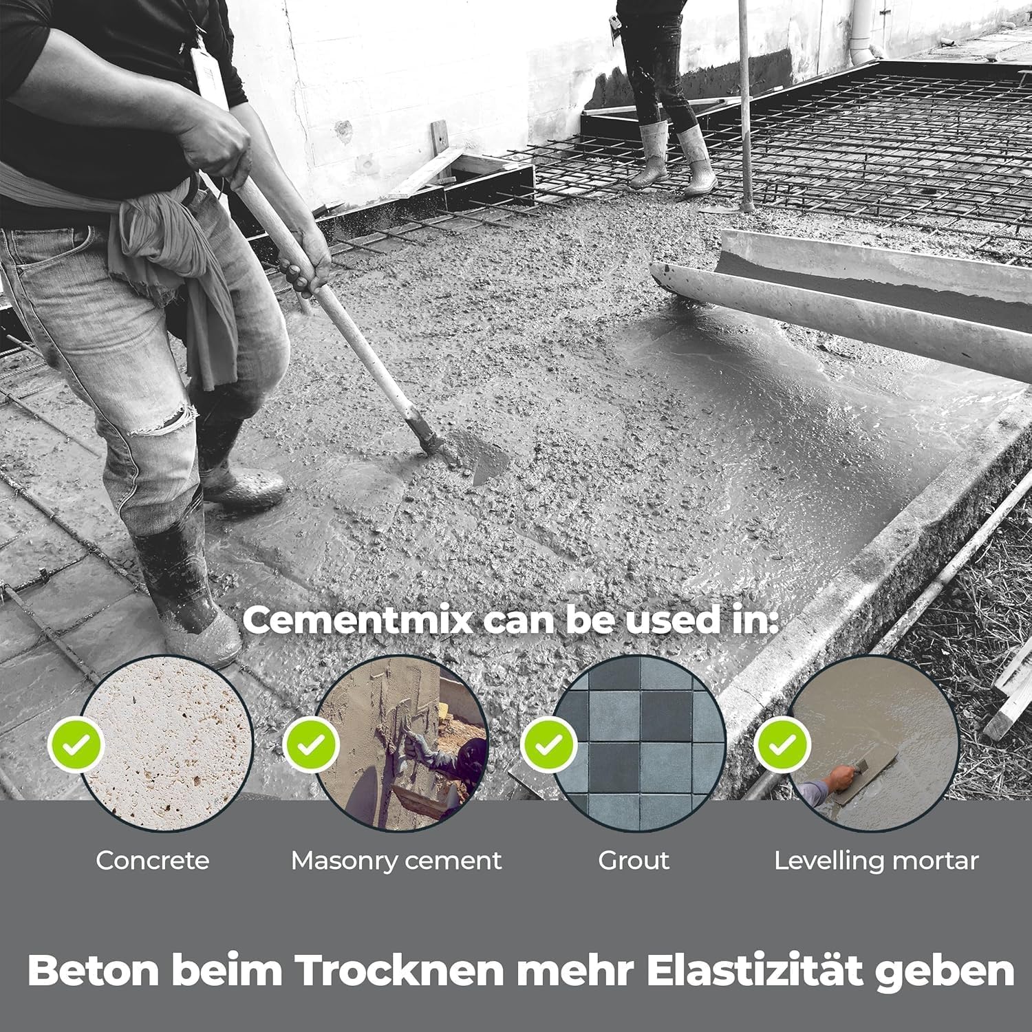 Cement Mix - Trwały 100% wodoodporny uszczelniacz do betonu - Przezroczysty 5L - Wodoodporna mieszanka cementowa do betonu - Łatwy w użyciu - Profesjonalny
