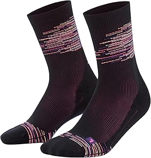 Crew Cut Athletic Performance Running Socks - Paris Vibes Mid Cut Compression Socks for Men and Women