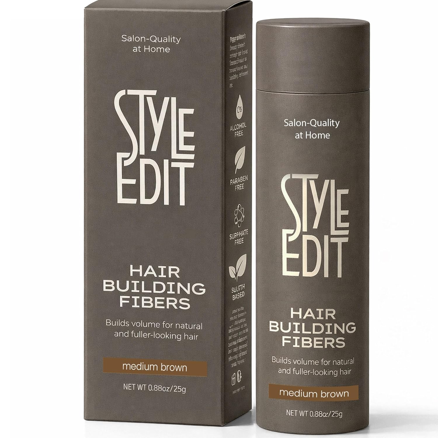 Style Edit Hair Building Fibers for Thinning Hair Conceals Receding Hairlines Fine Hair Bald Spots for Fuller looking
