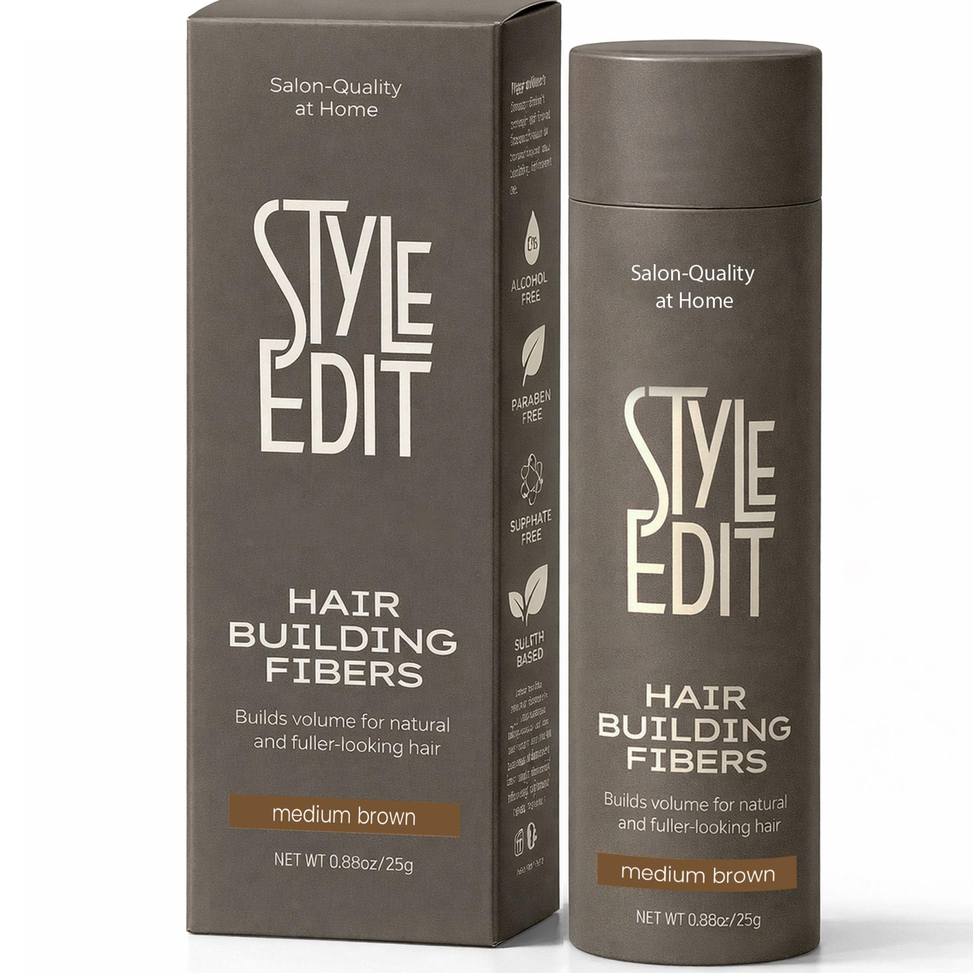 Style Edit Hair Building Fibers for Thinning Hair Conceals Receding Hairlines Fine Hair Bald Spots for Fuller looking