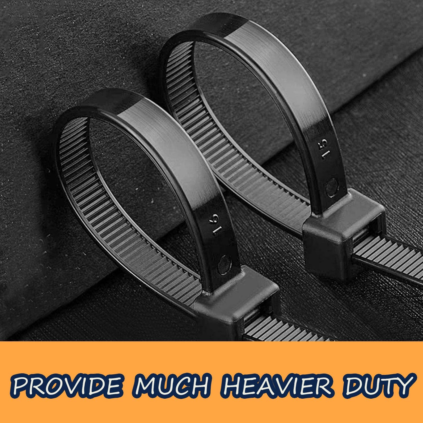 30 PCS Black Cable Ties Heavy Duty,Large Cable Ties for Both Indoor and Outdoor 26IN Long with 55 KGS Ultra Strong Tensile Strength - Image 4