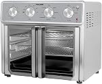 Kalorik MAXX Analogique Air Fryer Oven, 26 Quart 9-in-1 Grille-pain de comptoir Four et sans huile Air Fryer Combo - Fry, Bake, Roast, Rotisserie, & Plus - 7 Accessoires faciles à nettoyer, 1700W, Acier inoxydable