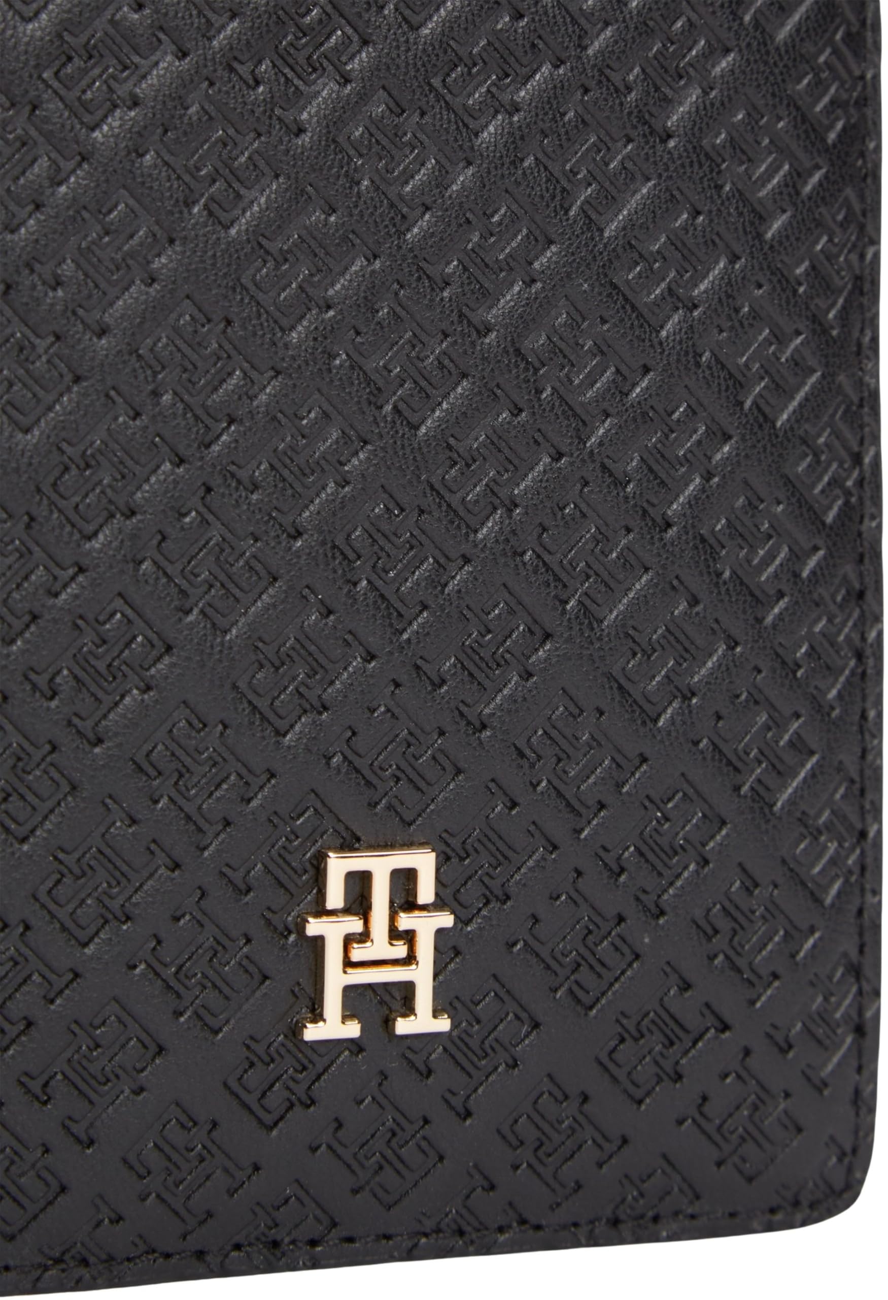 Tommy Hilfiger Porte-Passeport Th Icon Mono AW0AW18501 pour Femme, Autres Petits Accessoires, Noir (Noir), Taille Unique