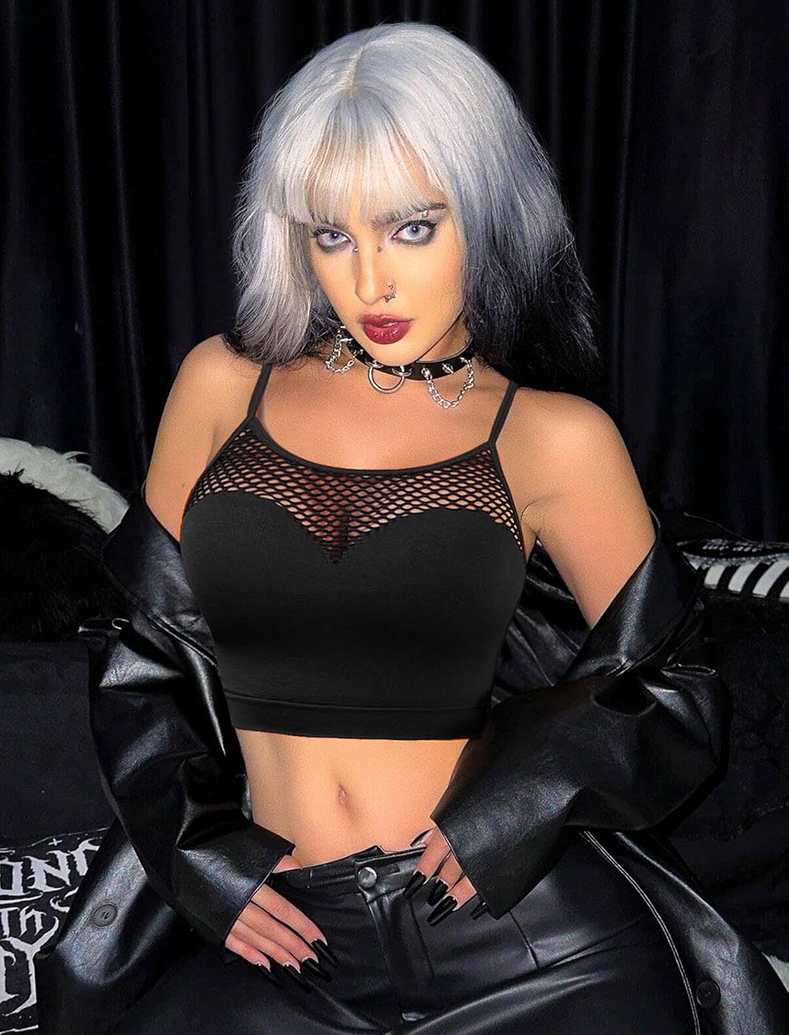 Avidlove Sexy Tops for Women Fishnet Crop Tops Y2k Bralette Hollow Out Camisole Going Out Lingeries Top - Image 2