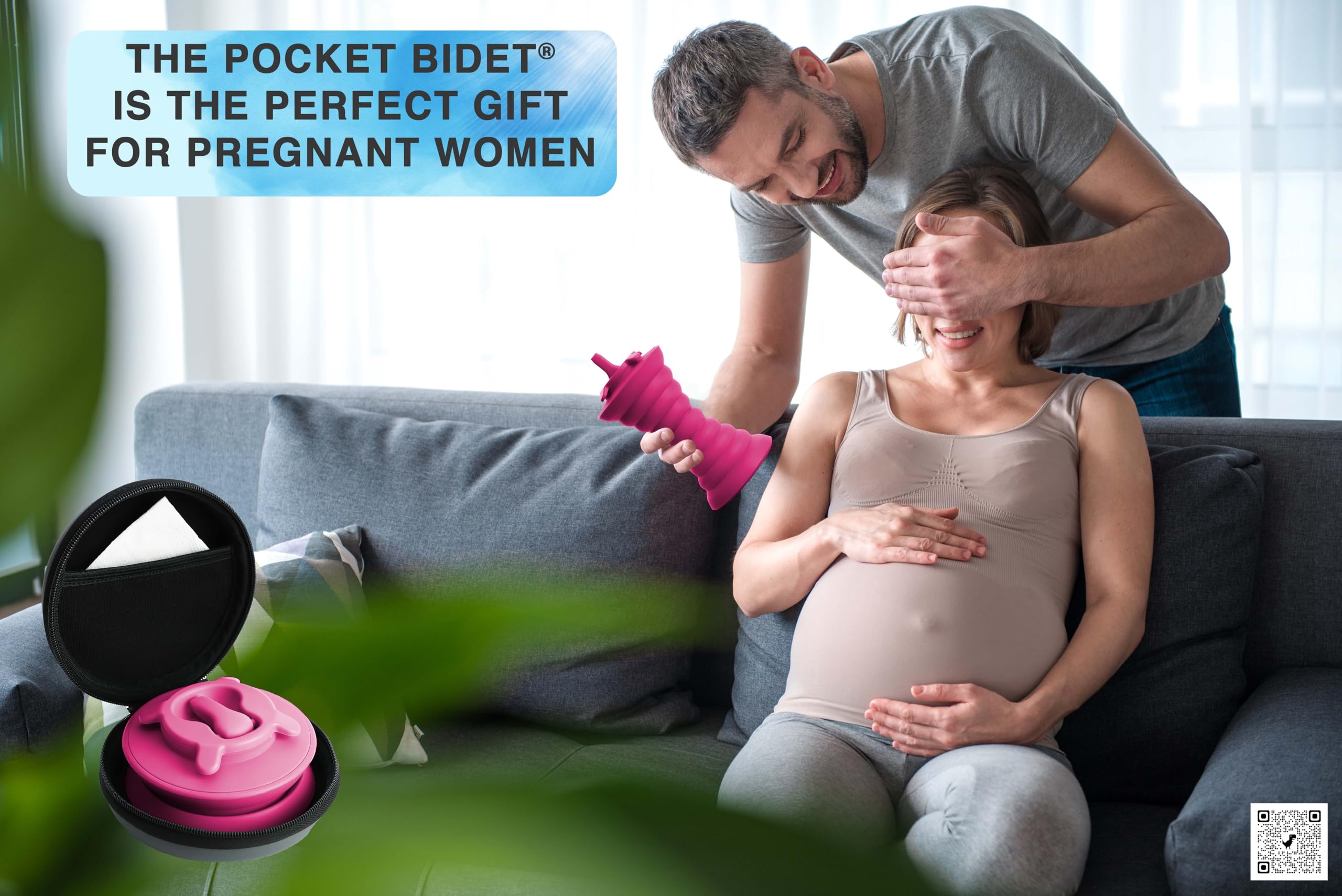 The Pocket Bidet Bundle Portable Travel Bidet with Zip Case Adjustable Neck Strap Collapsible Design Easy to Spray — view 5