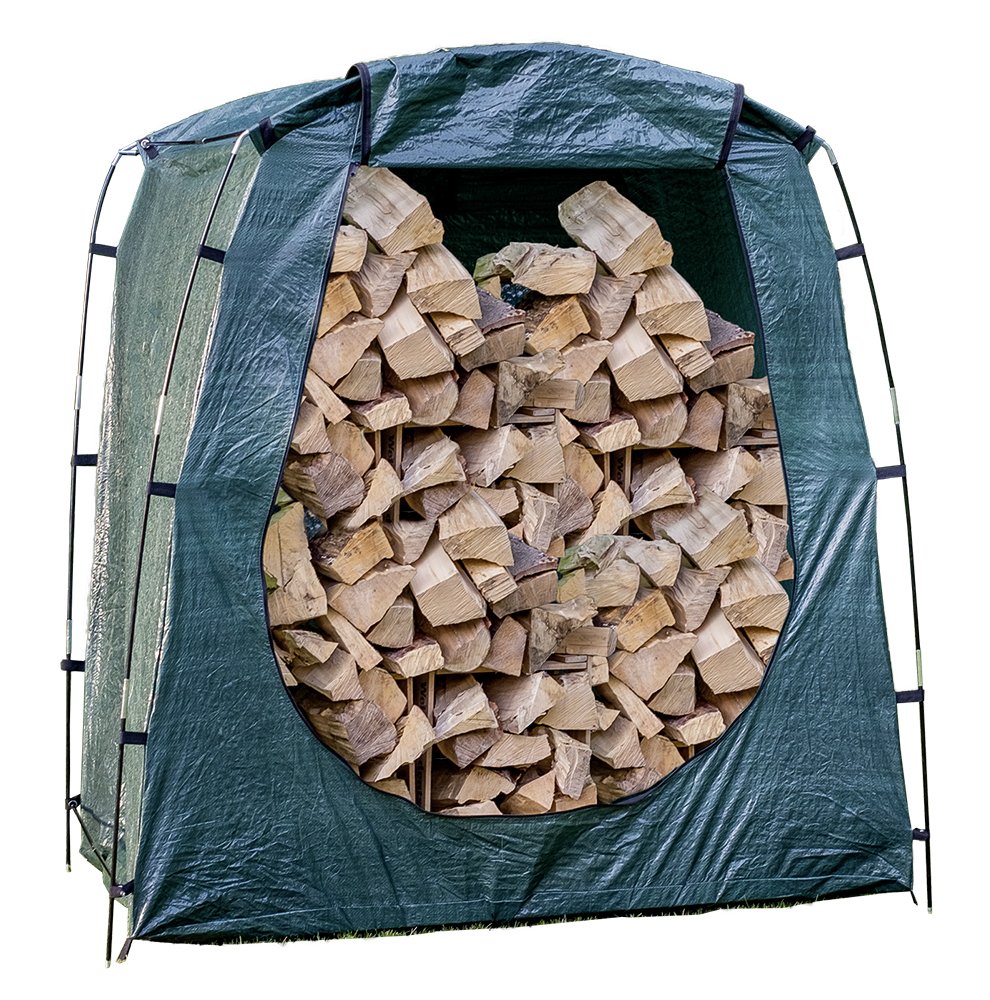 Abri bois de cheminée étanche avec bâche de protection universelle