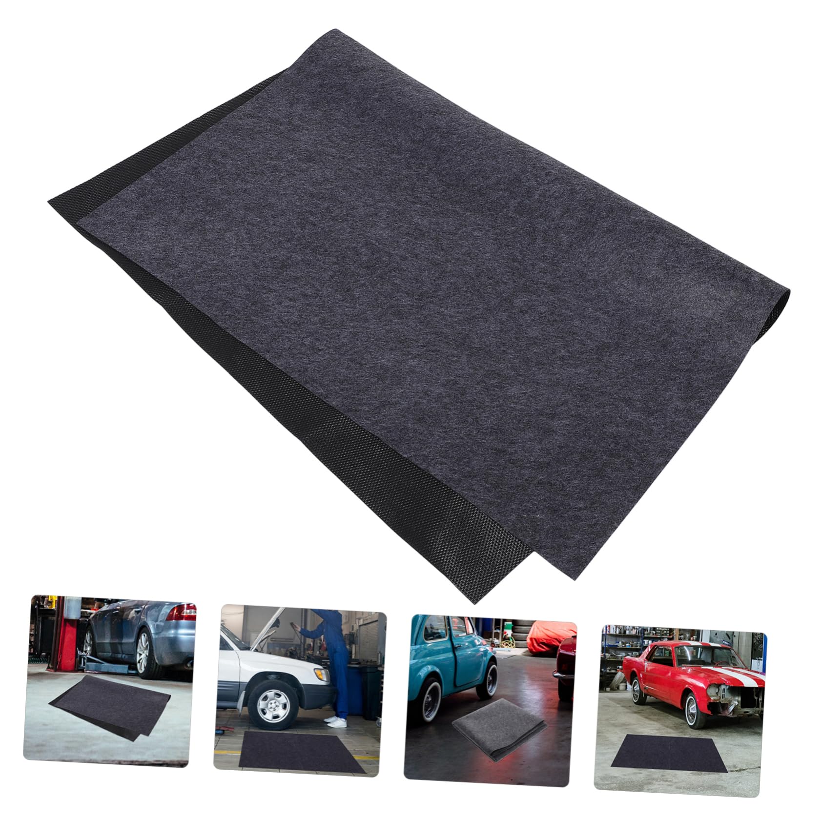 Ölauffangmatte für Garagenboden 91,5x122cm rutschfest Wasserfest aus Filz Waschbar für Werkstatt und Fahrzeugpflege