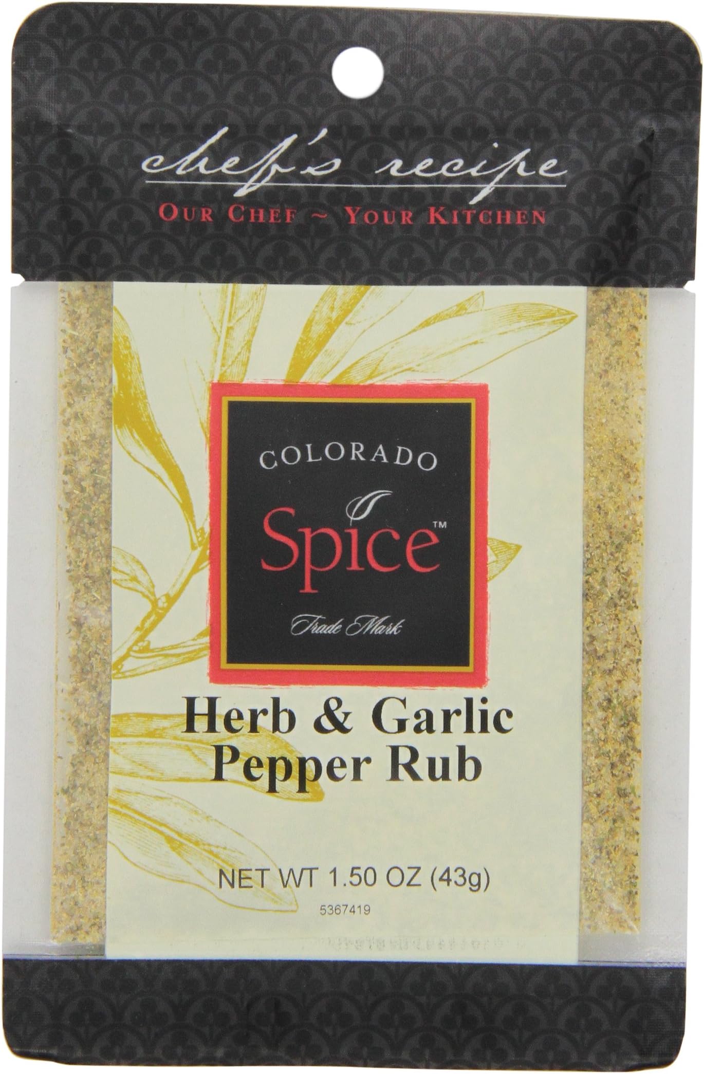 Colorado Spice Company, Rubs for any Occasion, Herb & Garlic Pepper Rub, 1.5-Ounce Packet (Pack of 12)