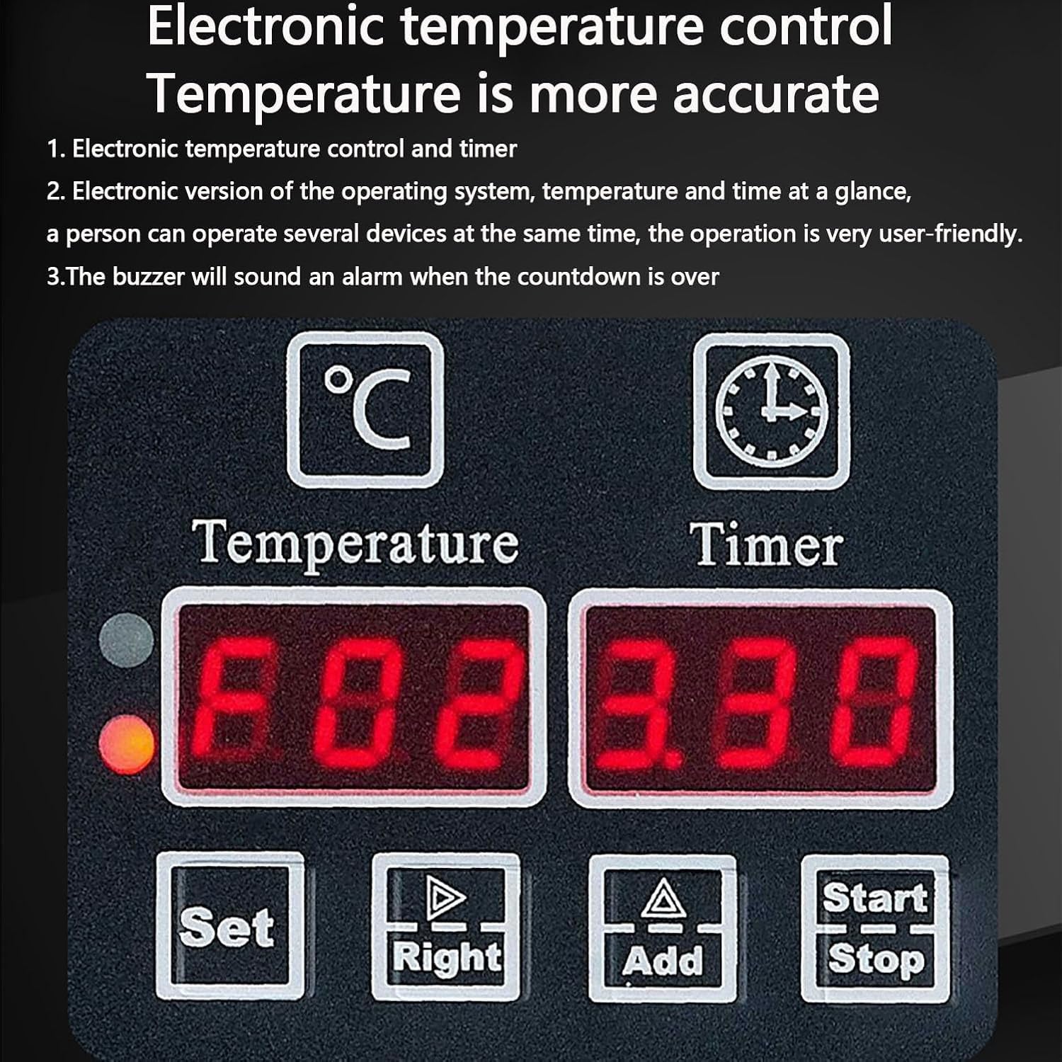 Máquina for hacer conos de helado comercial de 1300 W, máquina for conos de gofres con revestimiento antiadherente con pantalla digital, temporizador de 0-10 min y control de temperatura de 0-250 ℃